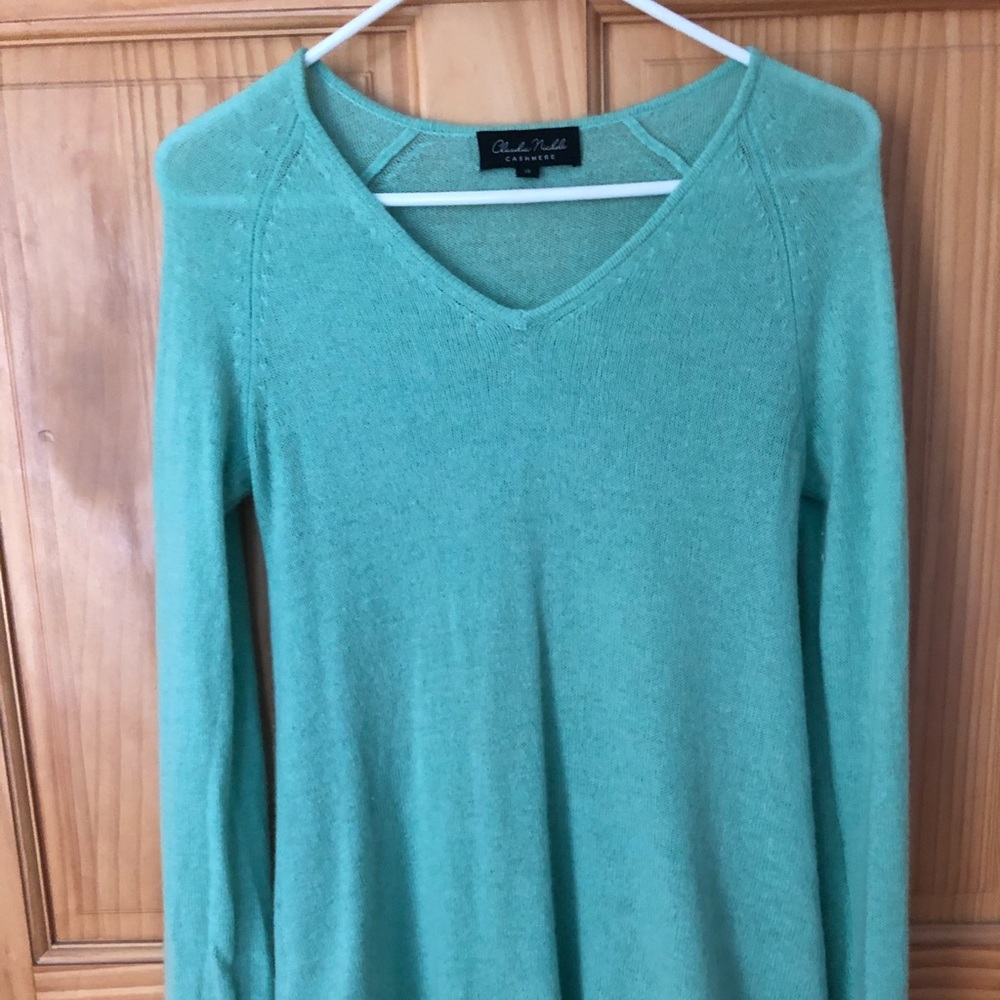 Sea green Claudia Nichole cashmere sweater xs